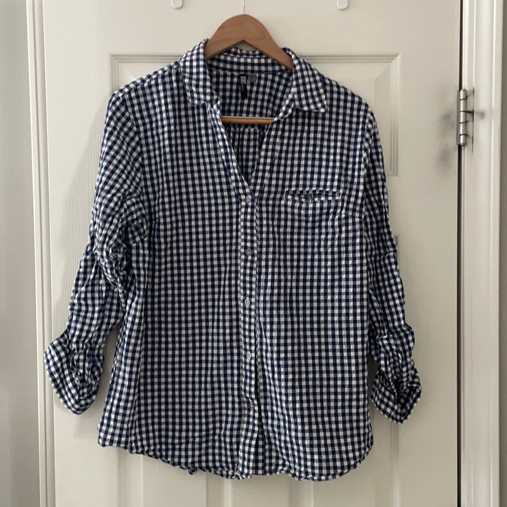 Kut from the Kloth Women’s XL checkered shirt